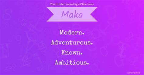 maka name meaning
